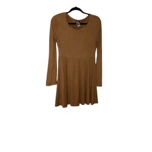 Tmg brown shift dress with long sleeves. Size L